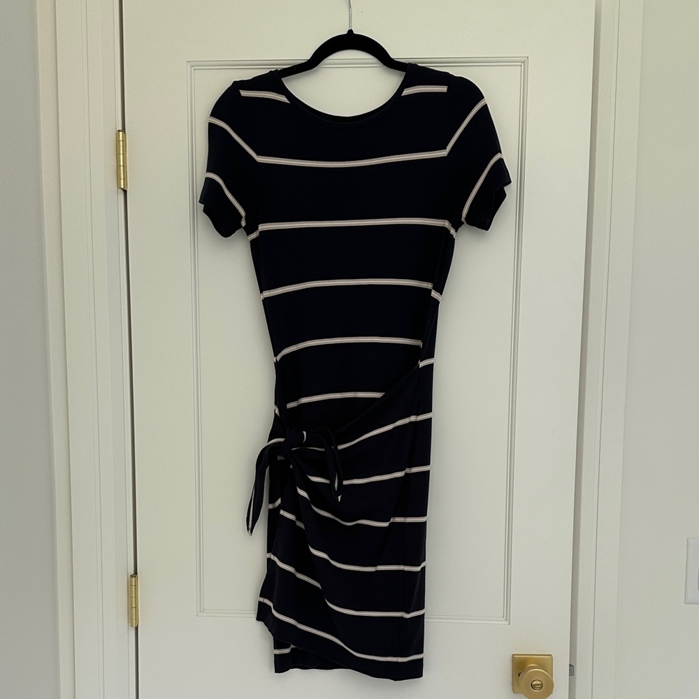 Club Monaco Navy and White Striped Dress